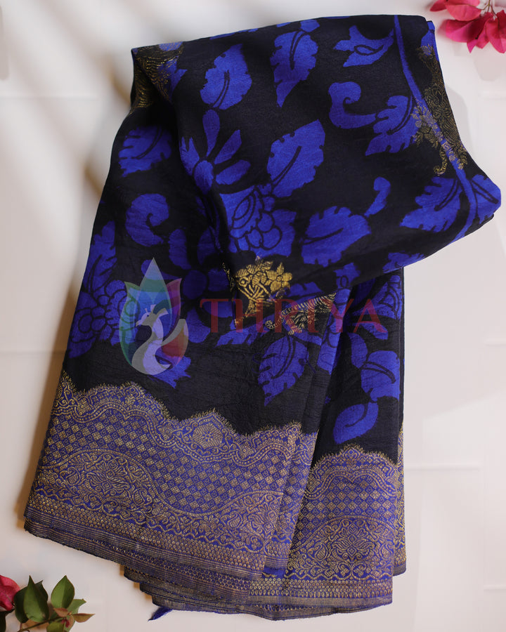Royal Blue Kalamkari Saree - TS060804