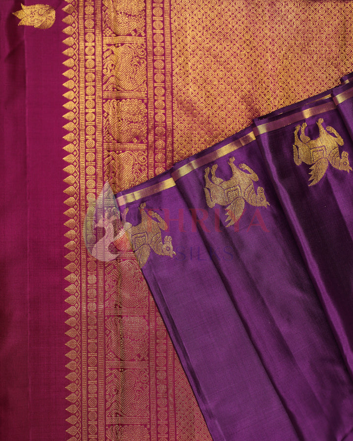 Purple Kanchipuram Silk Saree - TS240803