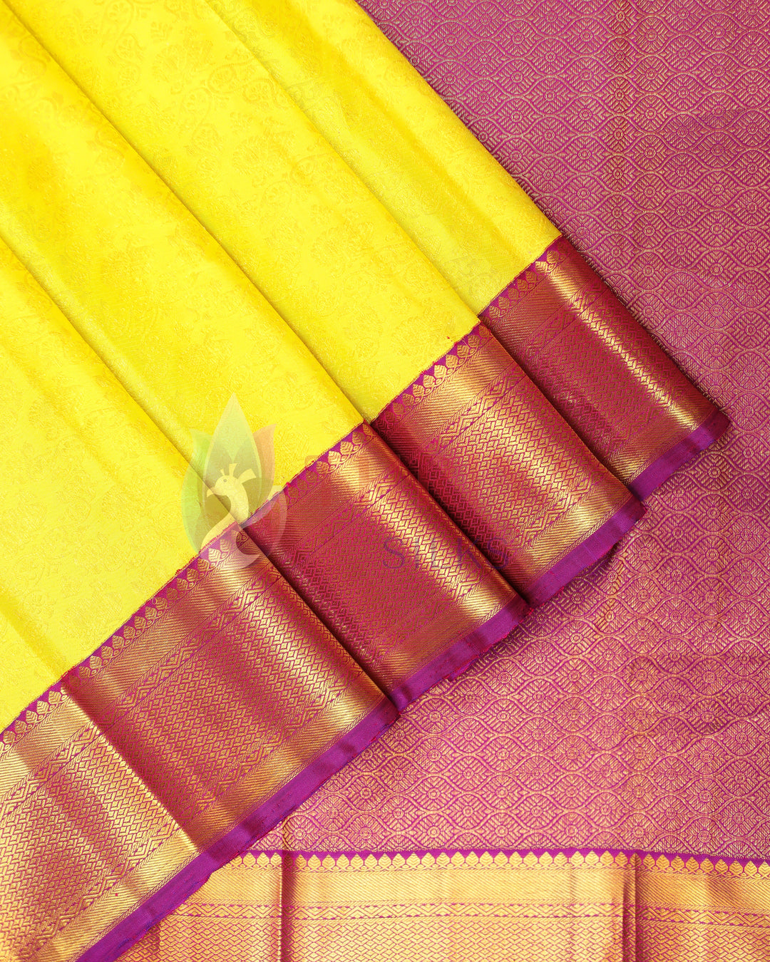 Radium Yellow Kanchipuram Silk Saree - TS240802