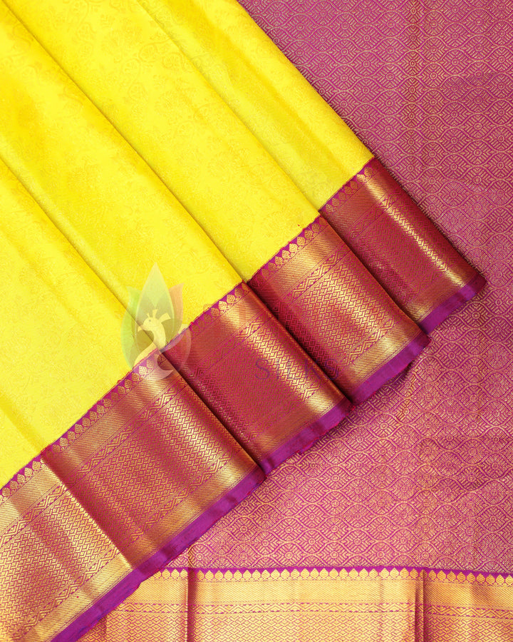 Radium Yellow Kanchipuram Silk Saree - TS240802