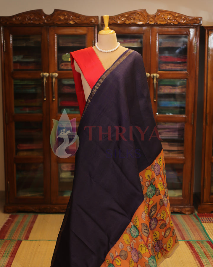 Half And Half Kalamkari Saree - TSW060804