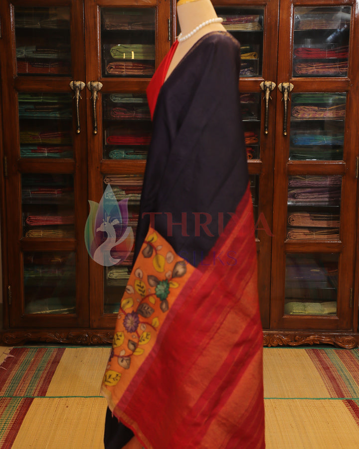 Half And Half Kalamkari Saree - TSW060804