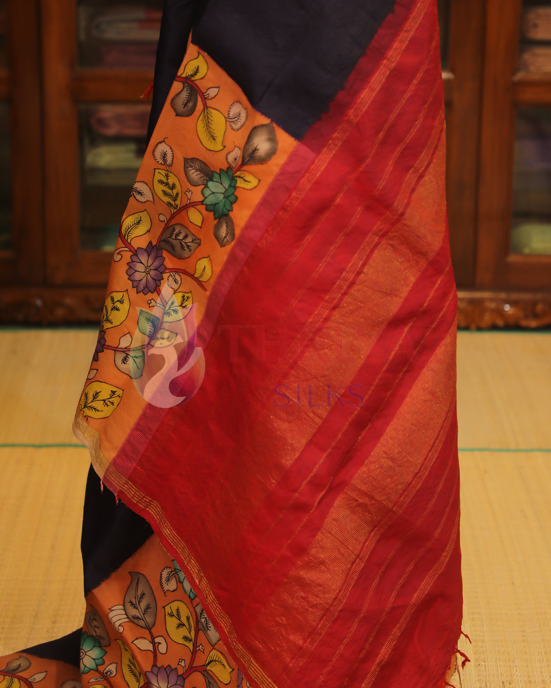 Half And Half Kalamkari Saree - TSW060804