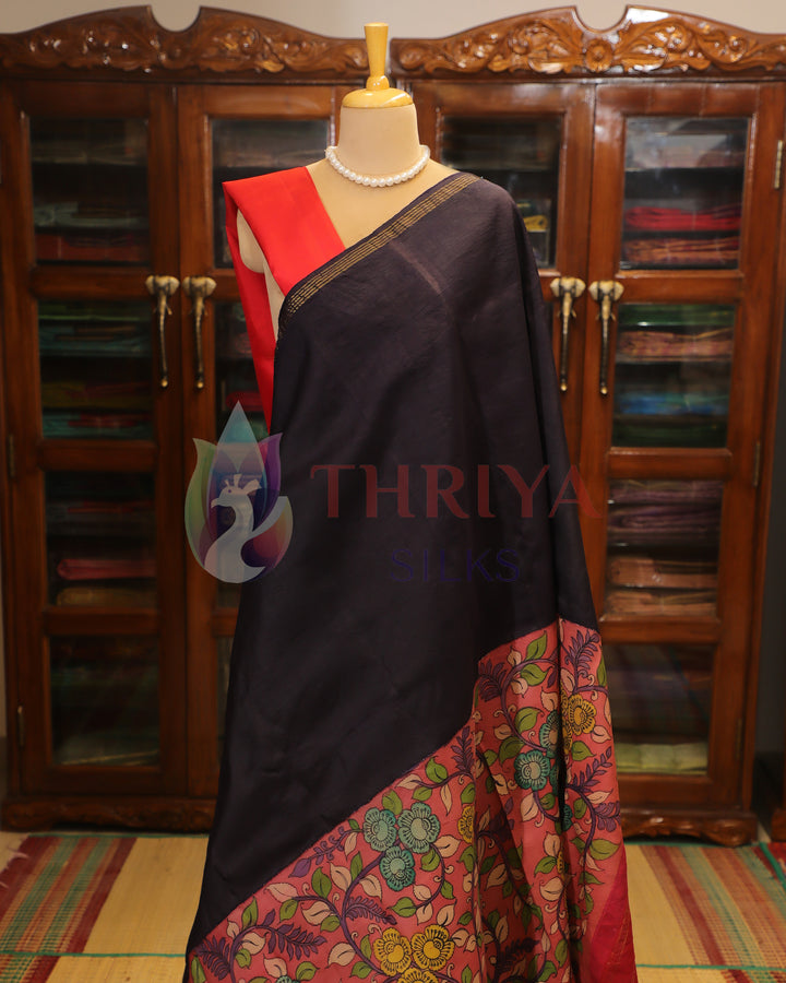 Half And Half Kalamkari Saree - TSW060805