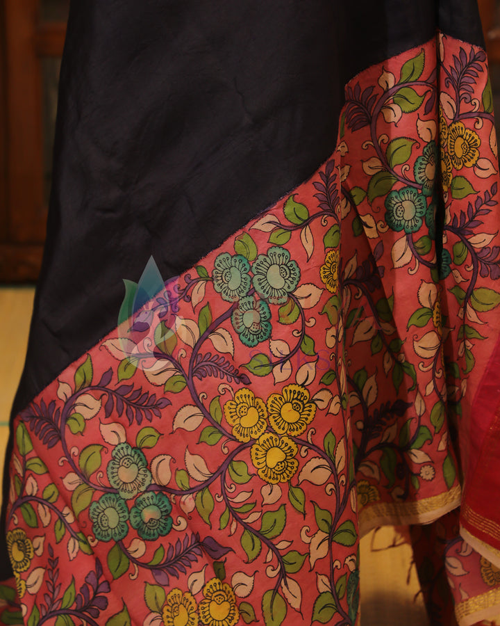 Half And Half Kalamkari Saree - TSW060805