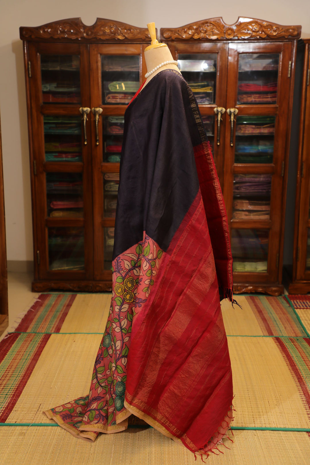 Half And Half Kalamkari Saree - TSW060805