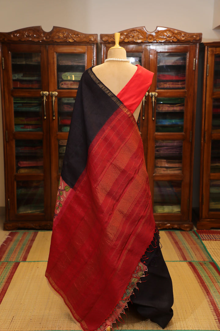 Half And Half Kalamkari Saree - TSW060805