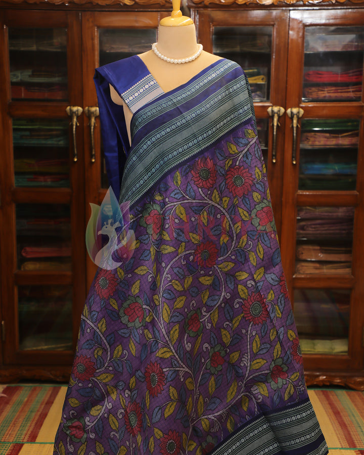 Purple Kalamkari Saree - TSW210921