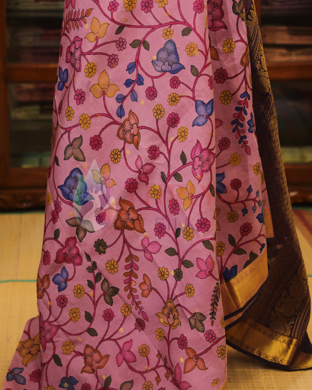 Onion Pink Kalamkari Saree - TSW060806