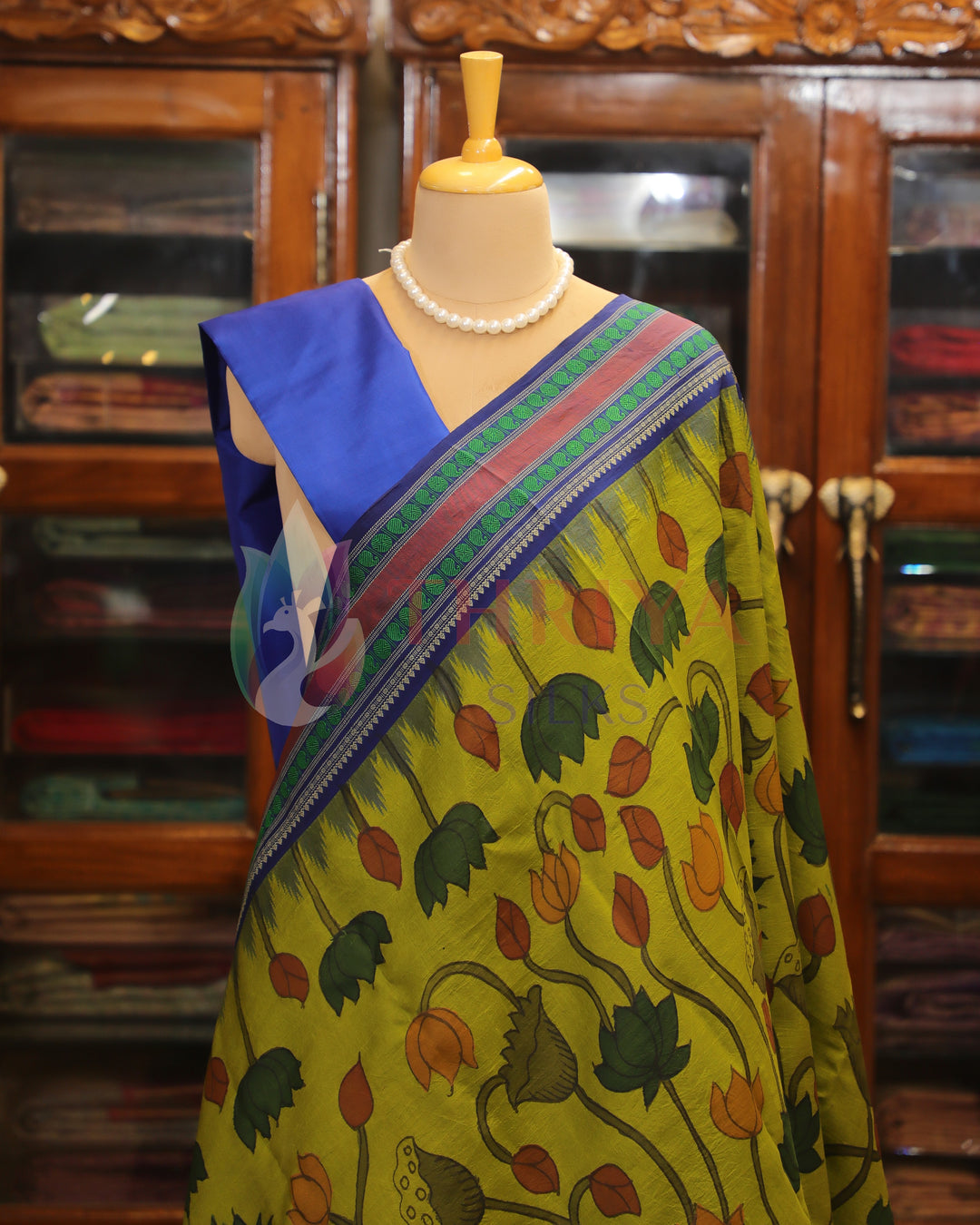Green  Kalamkari Saree - TS060803