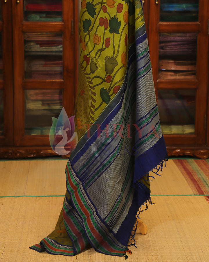 Green  Kalamkari Saree - TS060803