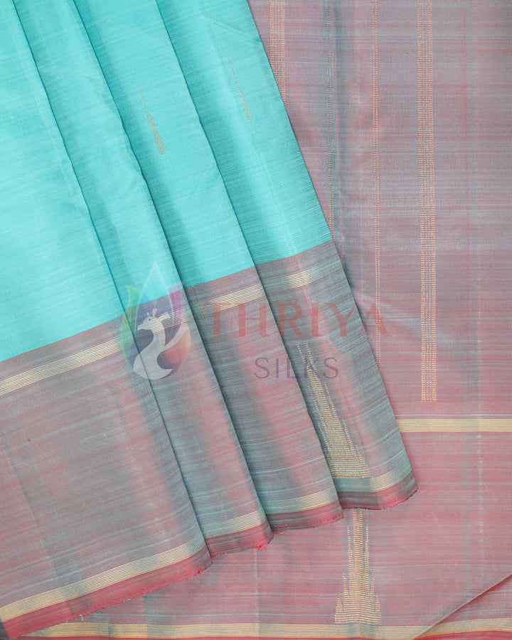 Skyblue Kanchipuram Silk Saree - TSW1284