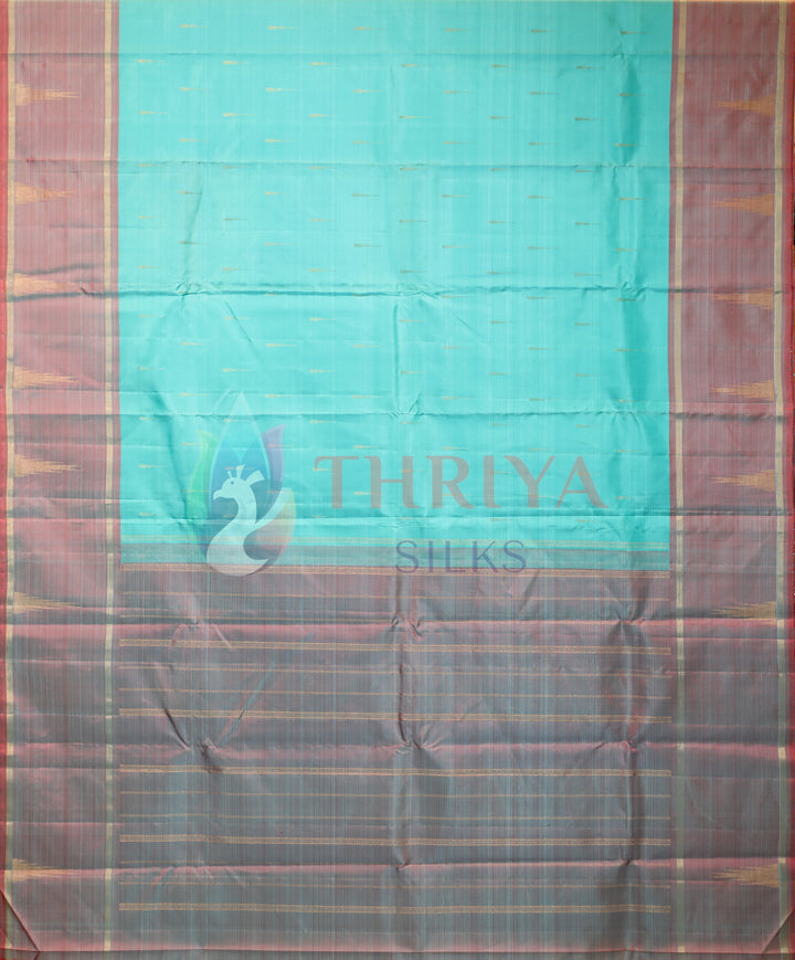 Skyblue Kanchipuram Silk Saree - TSW1284