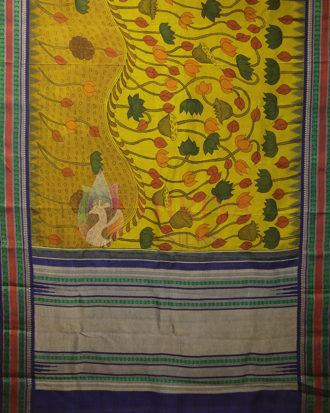 Green  Kalamkari Saree - TS060803