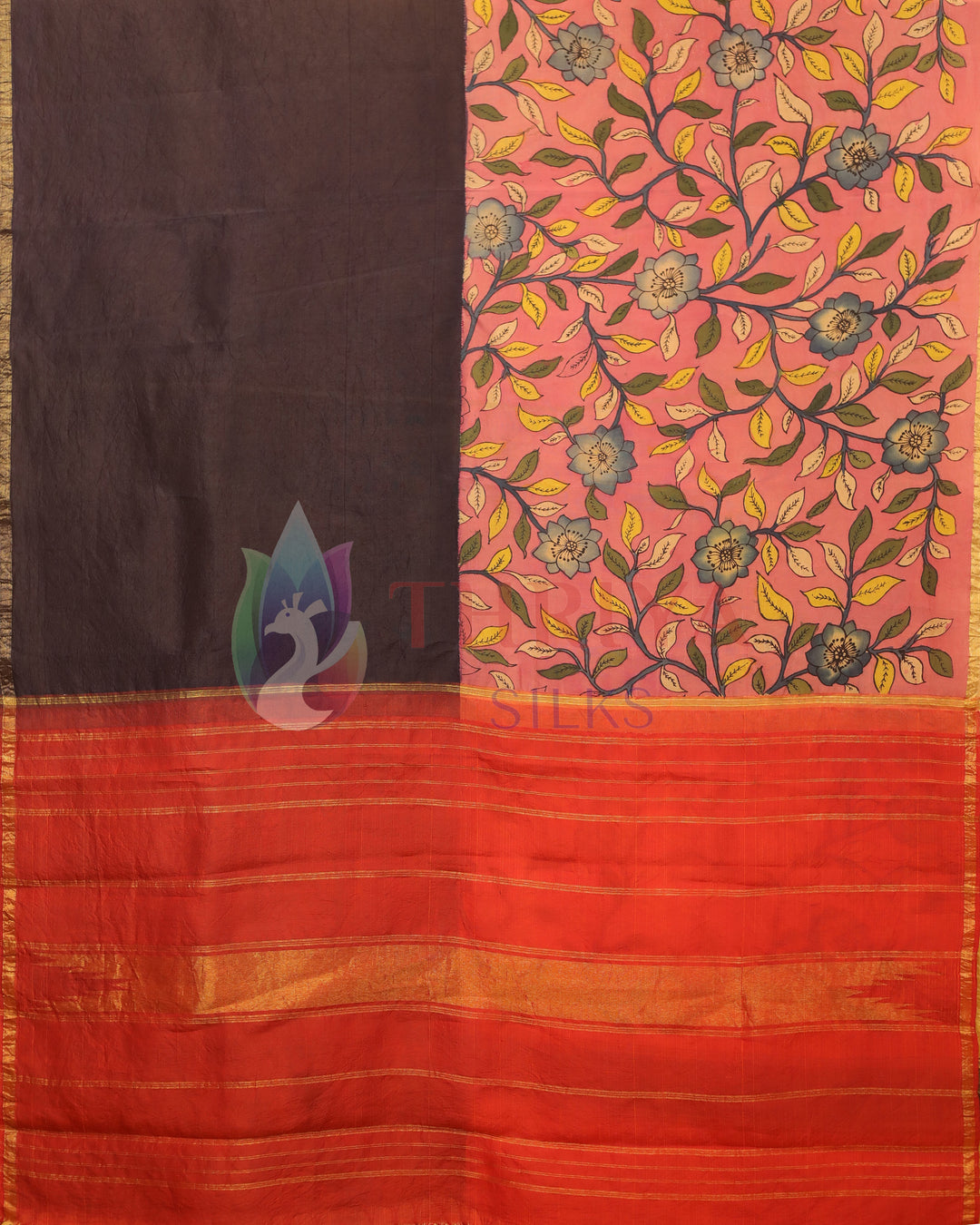 Half And Half Kalamkari Saree - TSW180601
