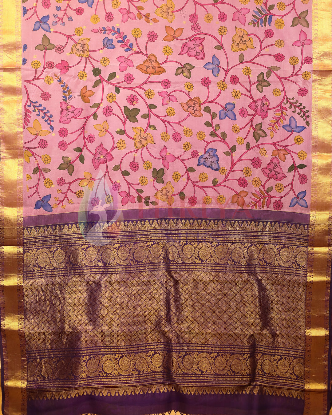 Onion Pink Kalamkari Saree - TSW060806