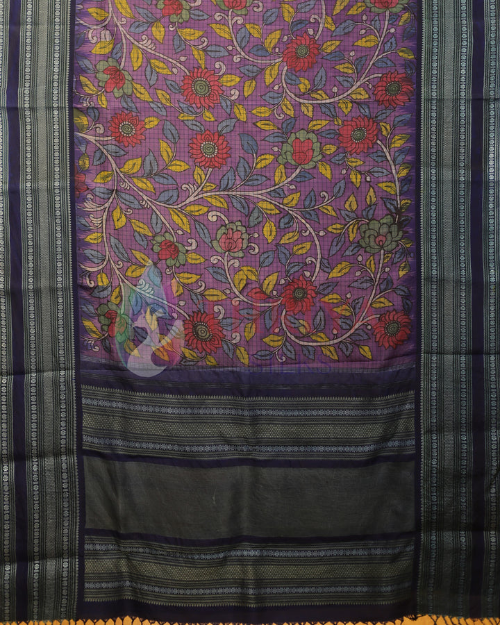Purple Kalamkari Saree - TSW210921