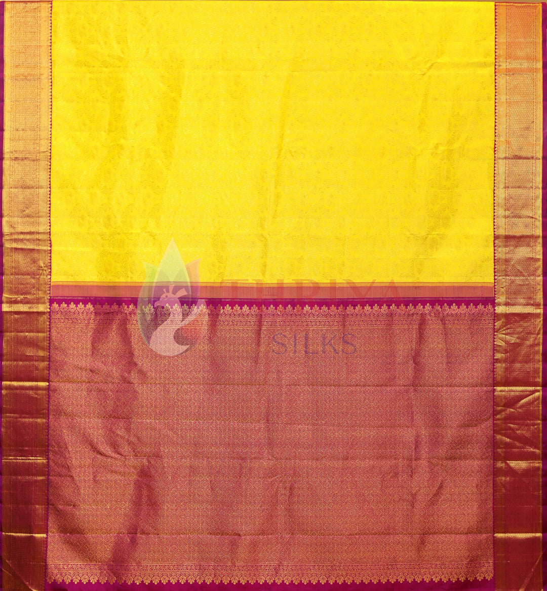 Radium Yellow Kanchipuram Silk Saree - TS240802