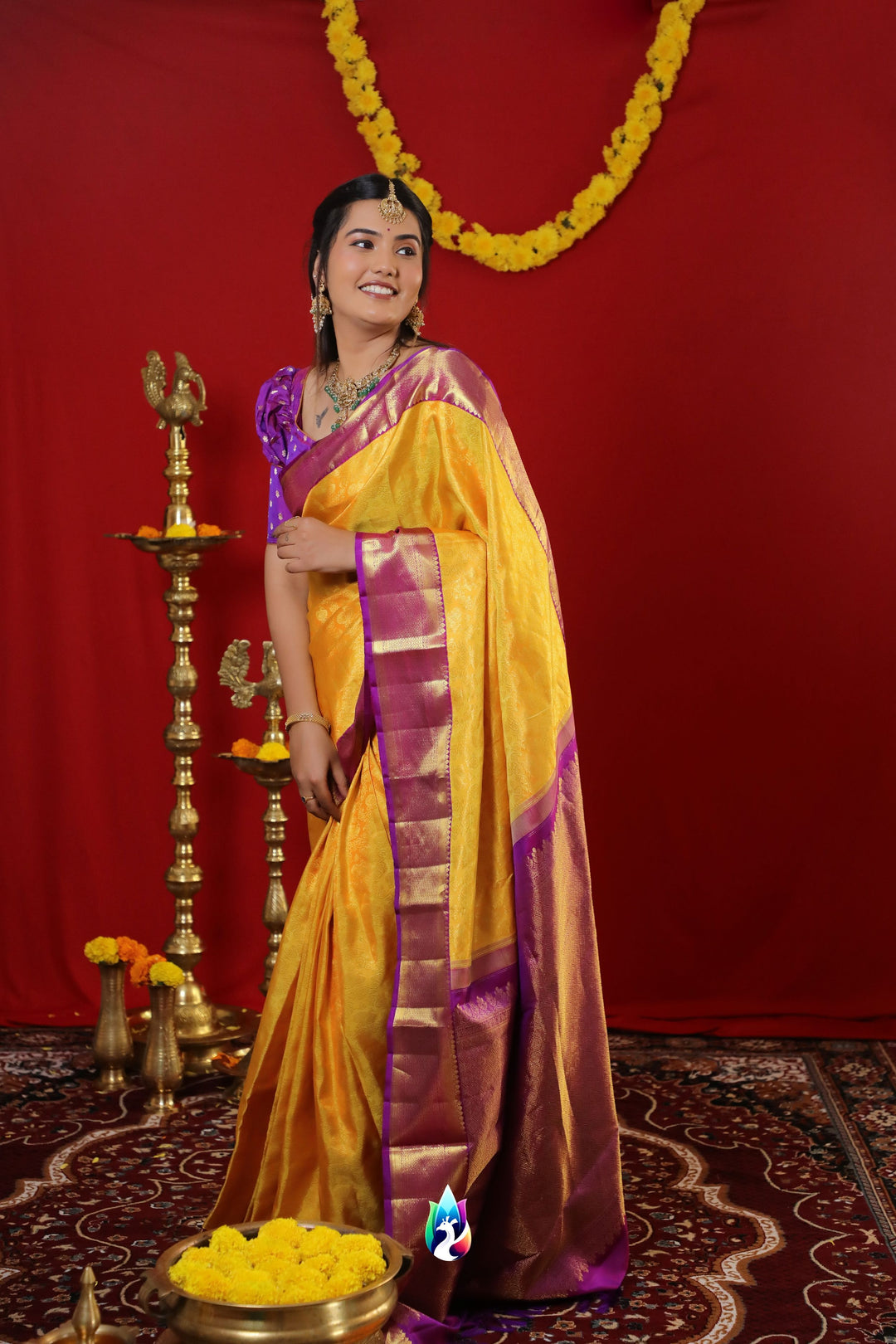Yellow Kanchipuram Silk Saree - TS240801