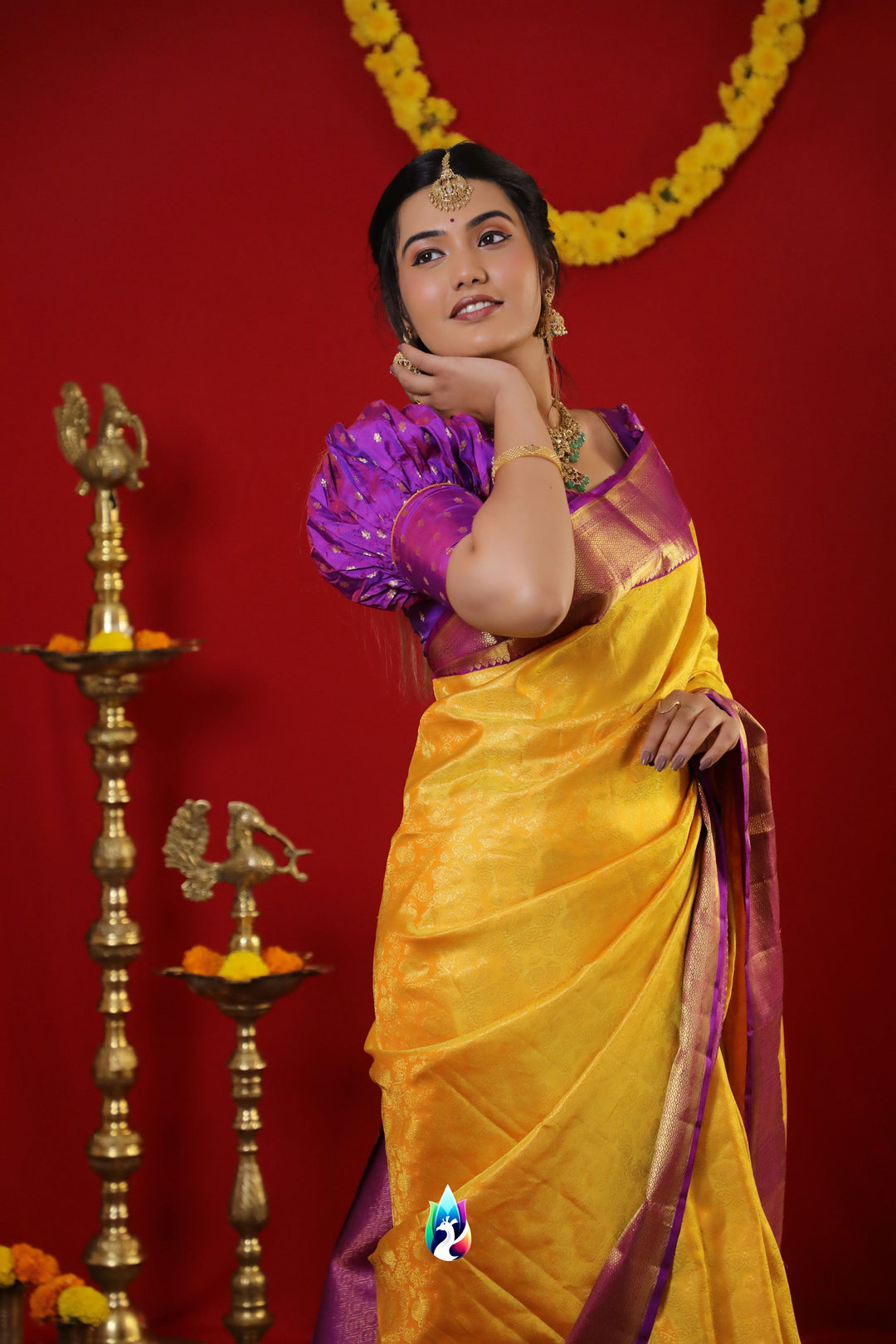 Yellow Kanchipuram Silk Saree - TS240801