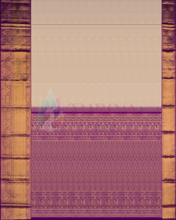 Sandal Kanchipuram Silk Saree - KWS8(4)
