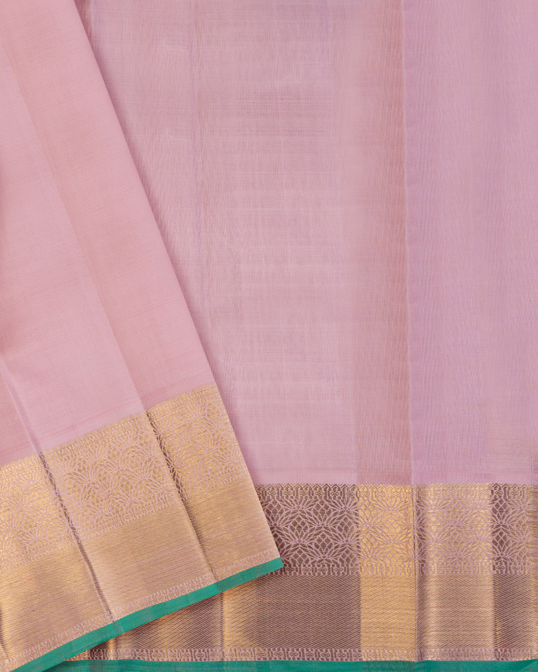 Light Purple Korvai Kanchipuram Silk Saree with 2G Zari - TS190603