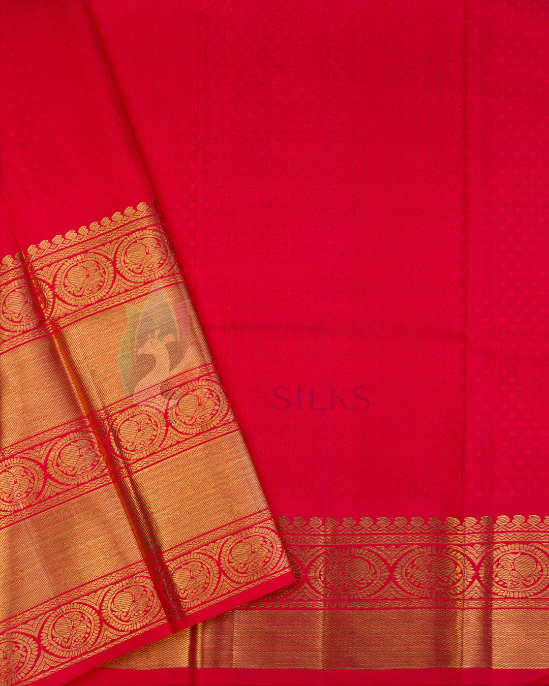 Kanchipuram Silk Saree in Blue Mudhu Kattam with Silver Zari - TSW0927