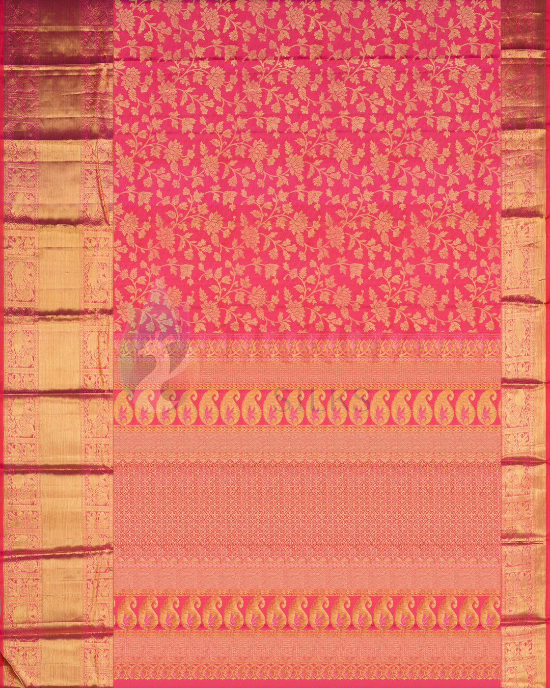 Orange Kanchipuram Silk Saree - TSW1082