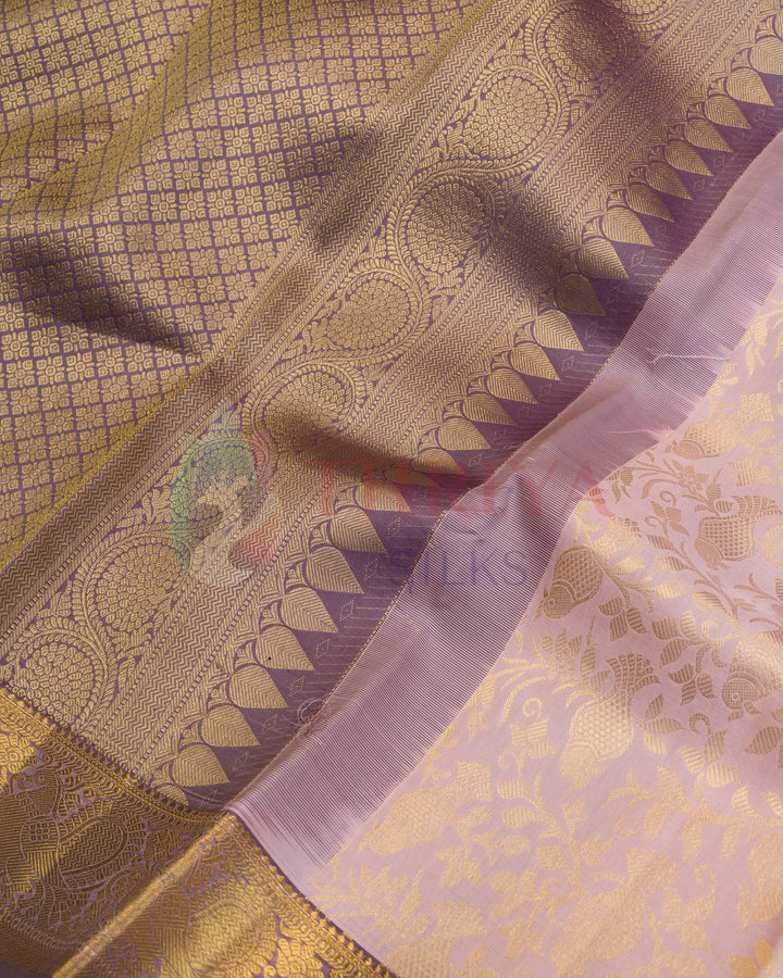 Powder Pink Kanchipuram Silk Saree - BW2438(11)