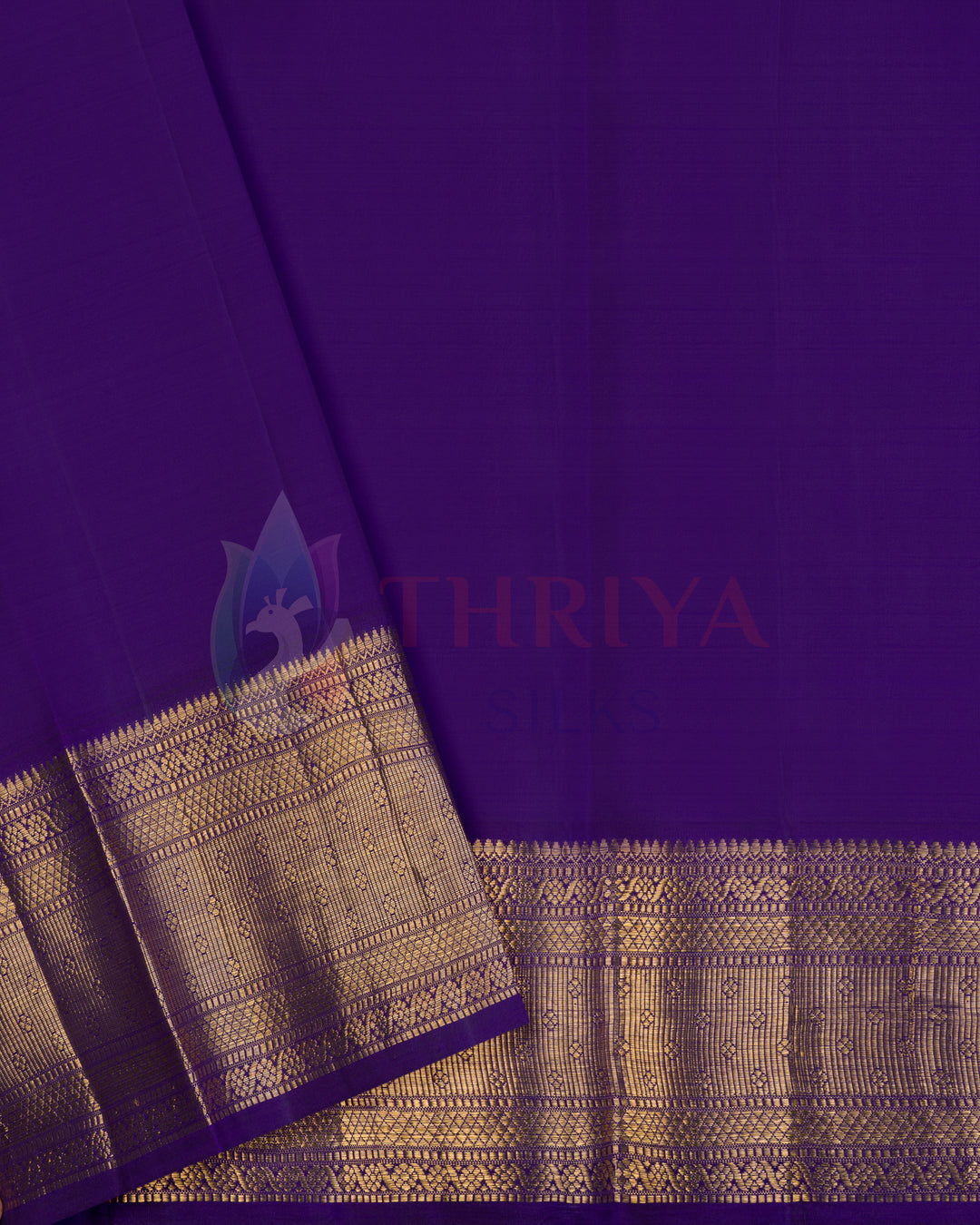 Purple Korvai Kanchipuram SIlk Saree with  2G Zari - TSW120103