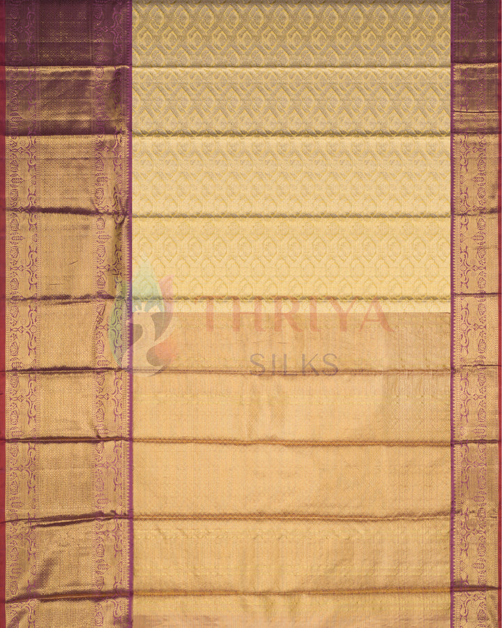 Tissue Gold  Korvai Kanchipuram  Silk Saree - TSW1107