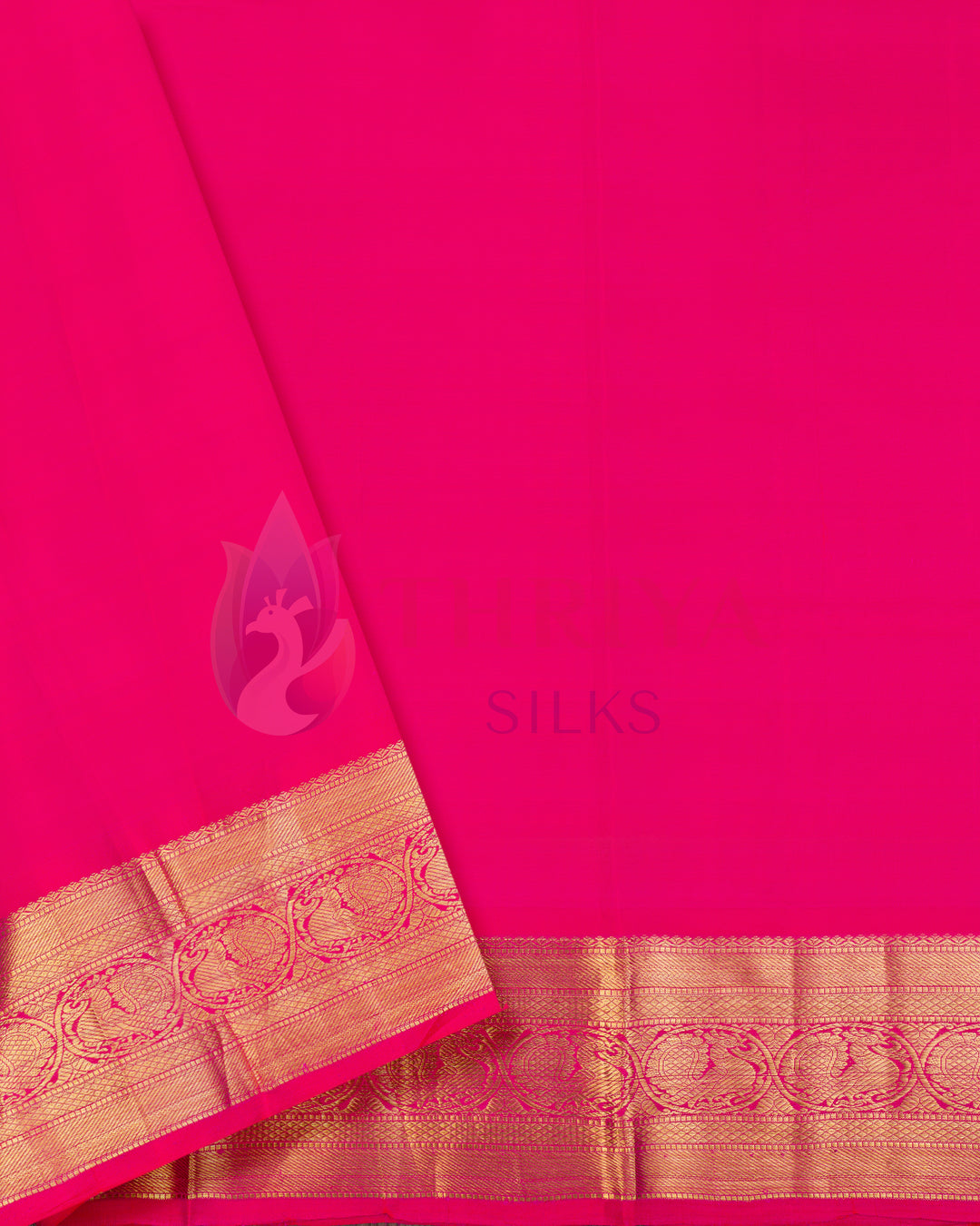 Pink Kanchipuram Saree with Zari Vanasingaram - BW2438(5)