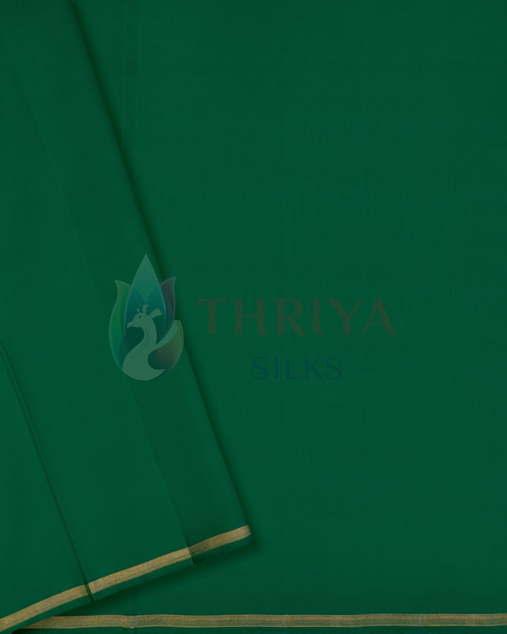 Green Kanchipuram Silk  Saree With 2G Zari  - TSW100401