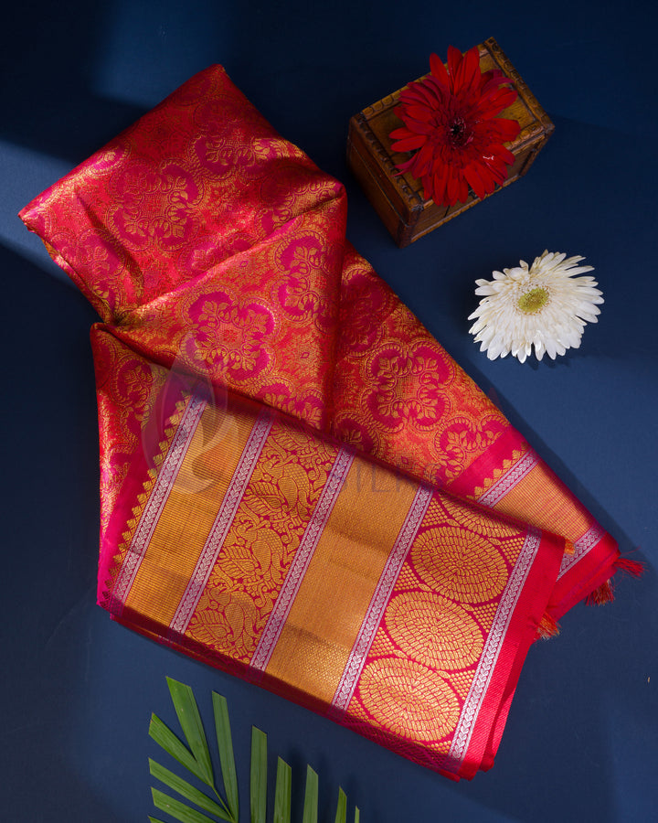 Red Kanchipuram Silk Saree  - BW2425 (8)