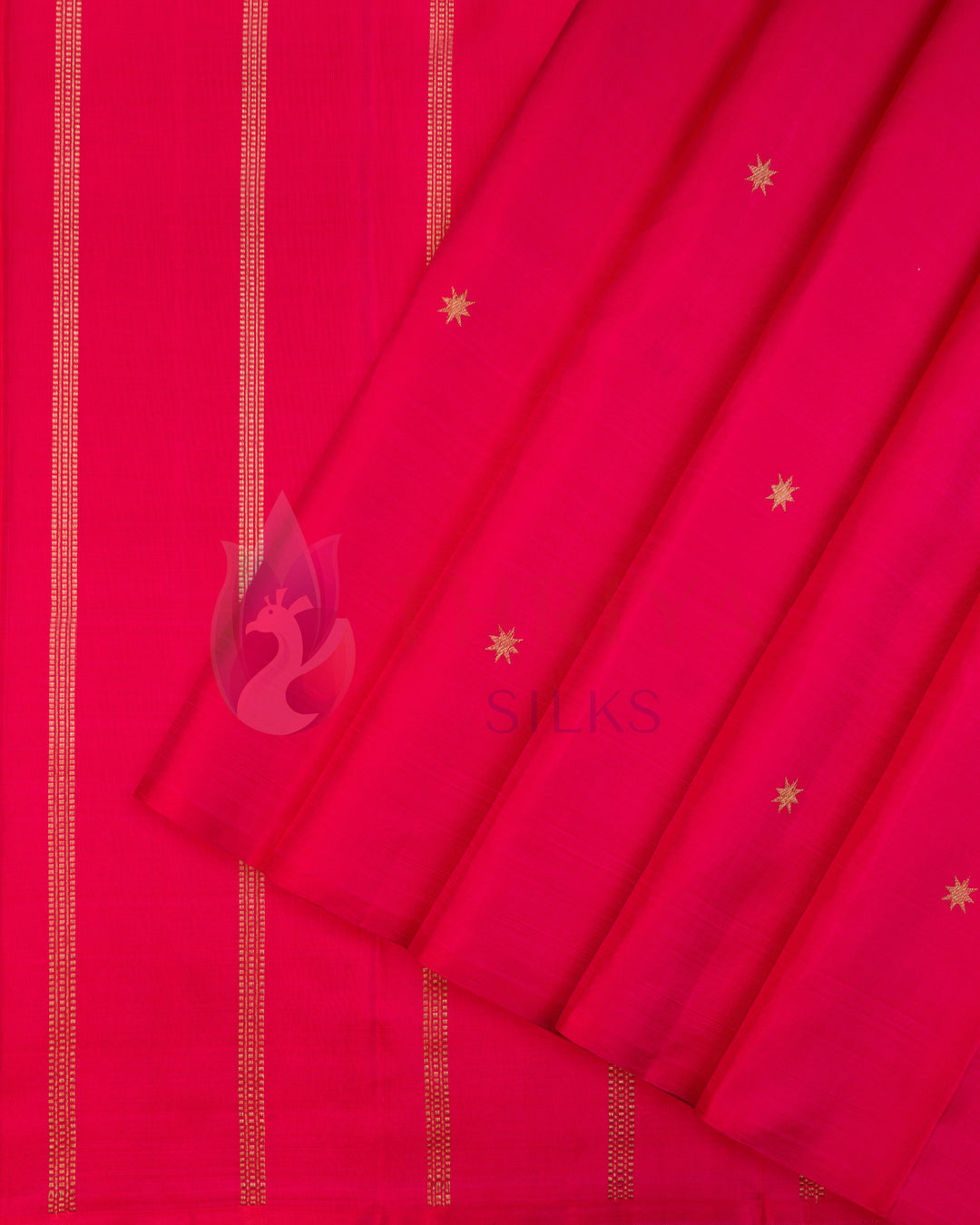 Red-Pink Kanchipuram Silk Saree with 3G - TSW170402
