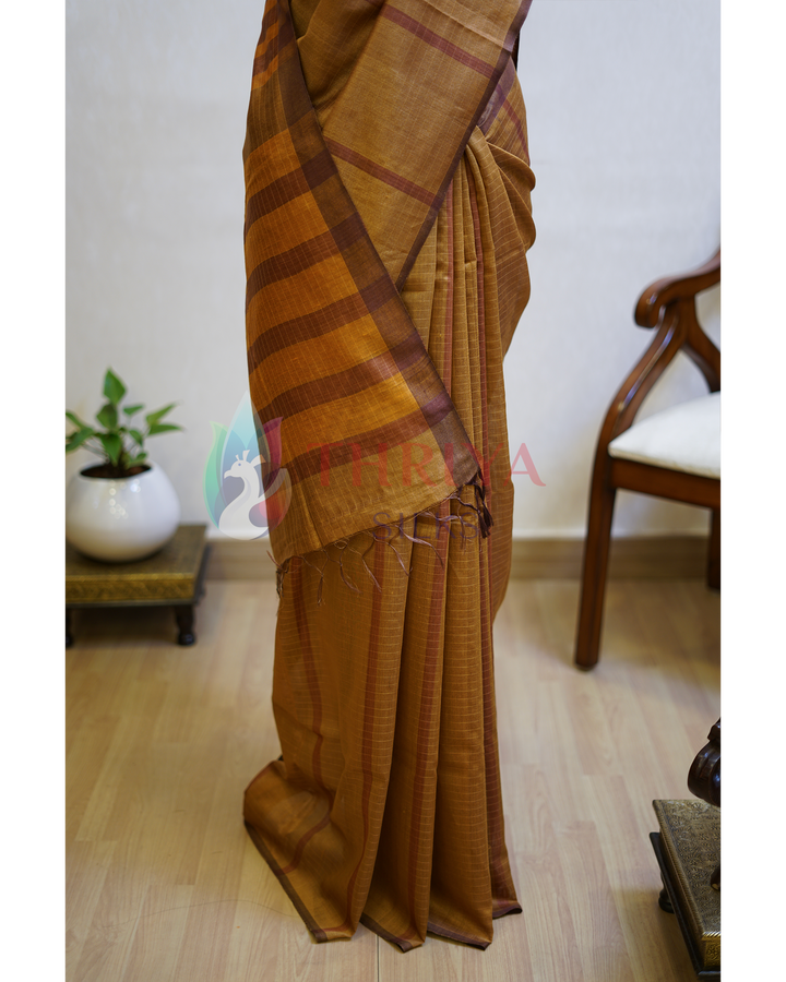 Chikku Tussar Silk Saree - TSPQ280736