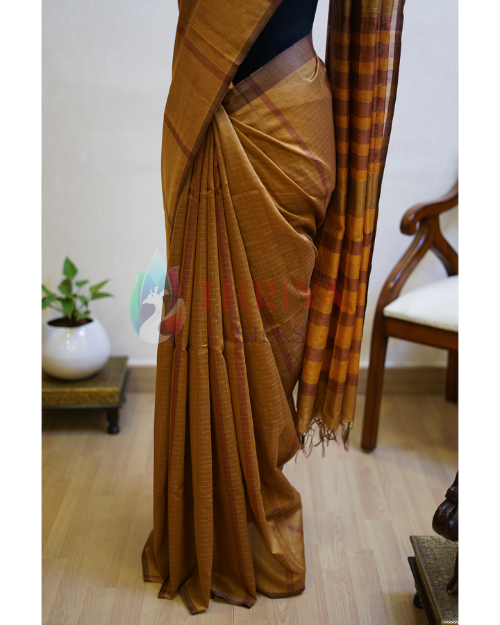 Chikku Tussar Silk Saree - TSPQ280736