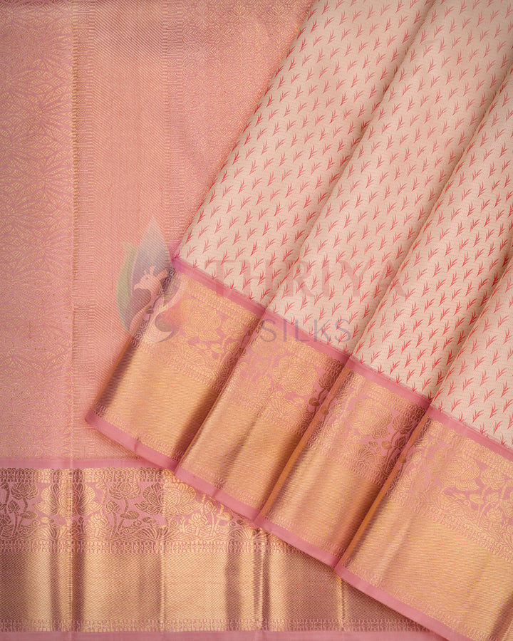 Sandal Korvai Kanchipuram silk saree with rich 5g zari – TSW201102